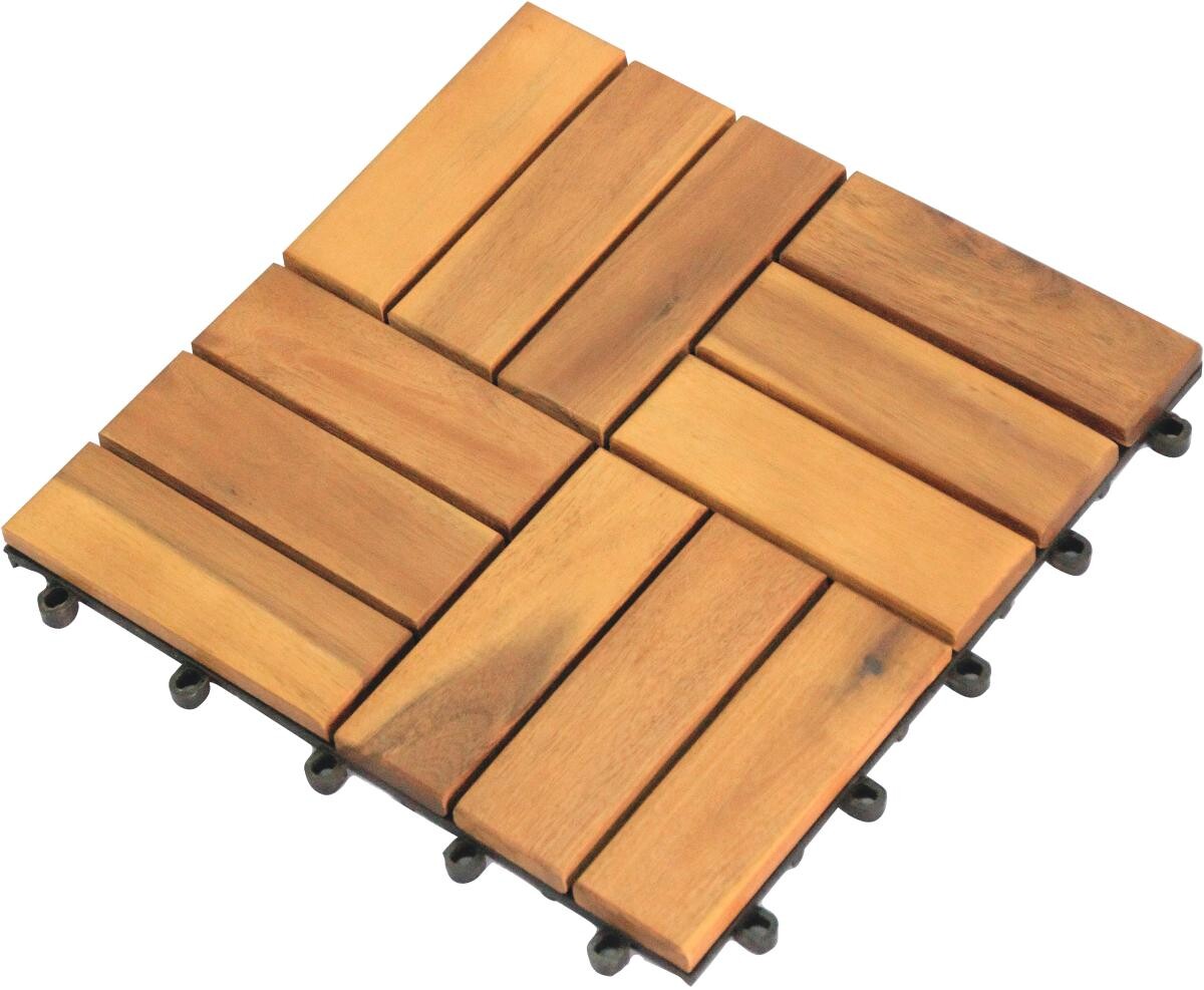 POCOline Deck Tile Acacia W/L: approx. 30x30 cm
