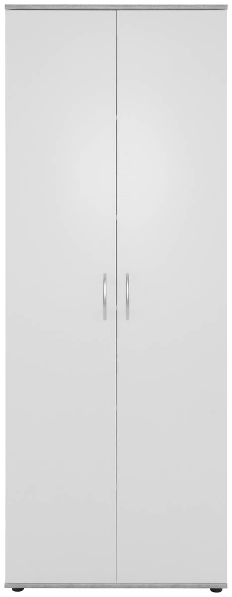 Multipurpose Cabinet Andy 3 Concrete-Effect White W/H/D: approx. 70x187x34 cm