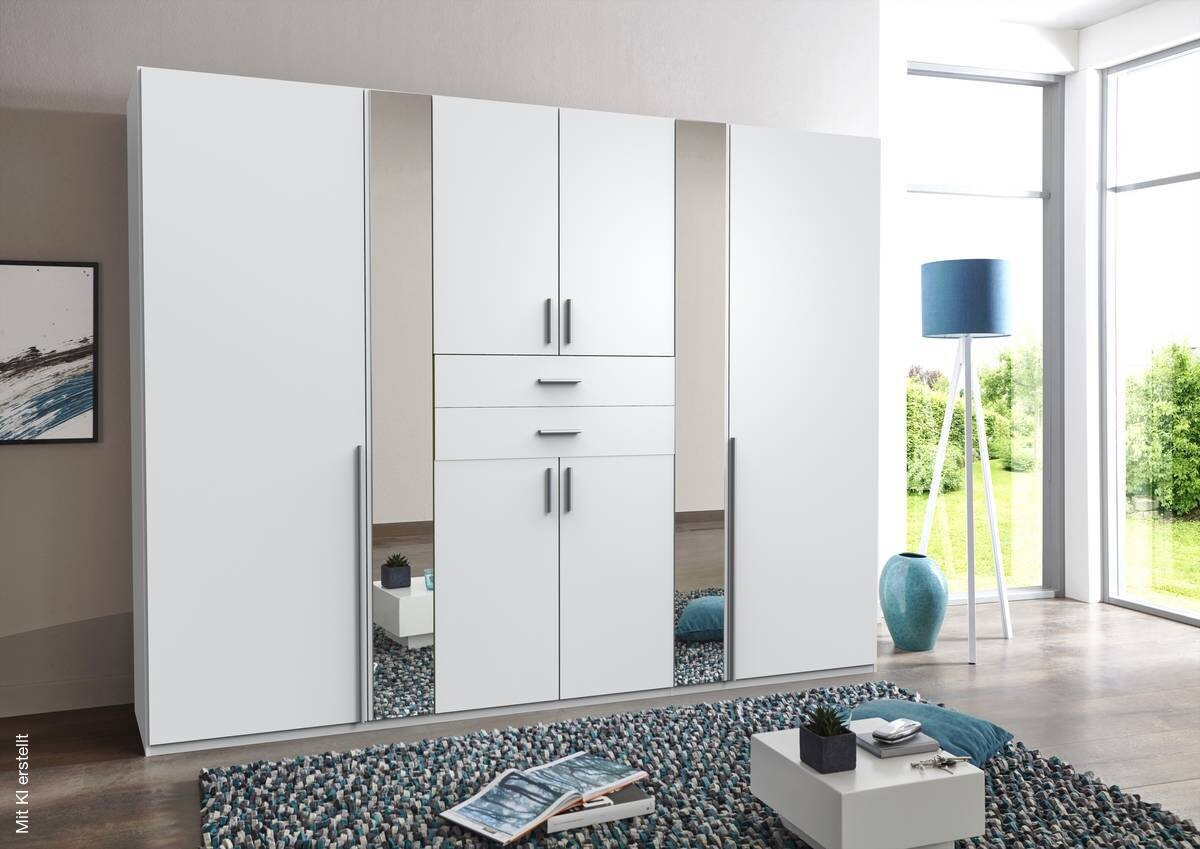 Wardrobe Vanea White W/H/D: approx. 270x210x58 cm