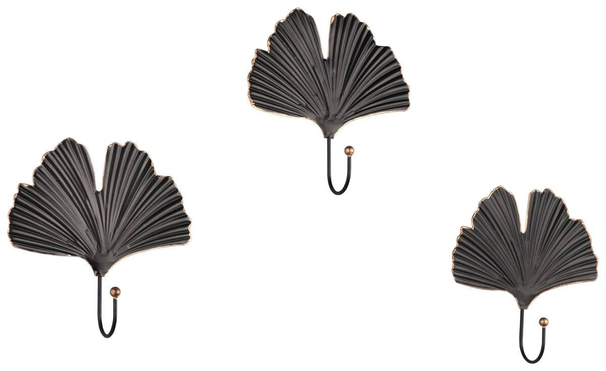 Coat Hooks Merle Black Gold-Effect Metal W/H/D: approx. 15x15x4 cm