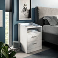 Bedside Table Lumo White W/H/D: approx. 46x67x42 cm