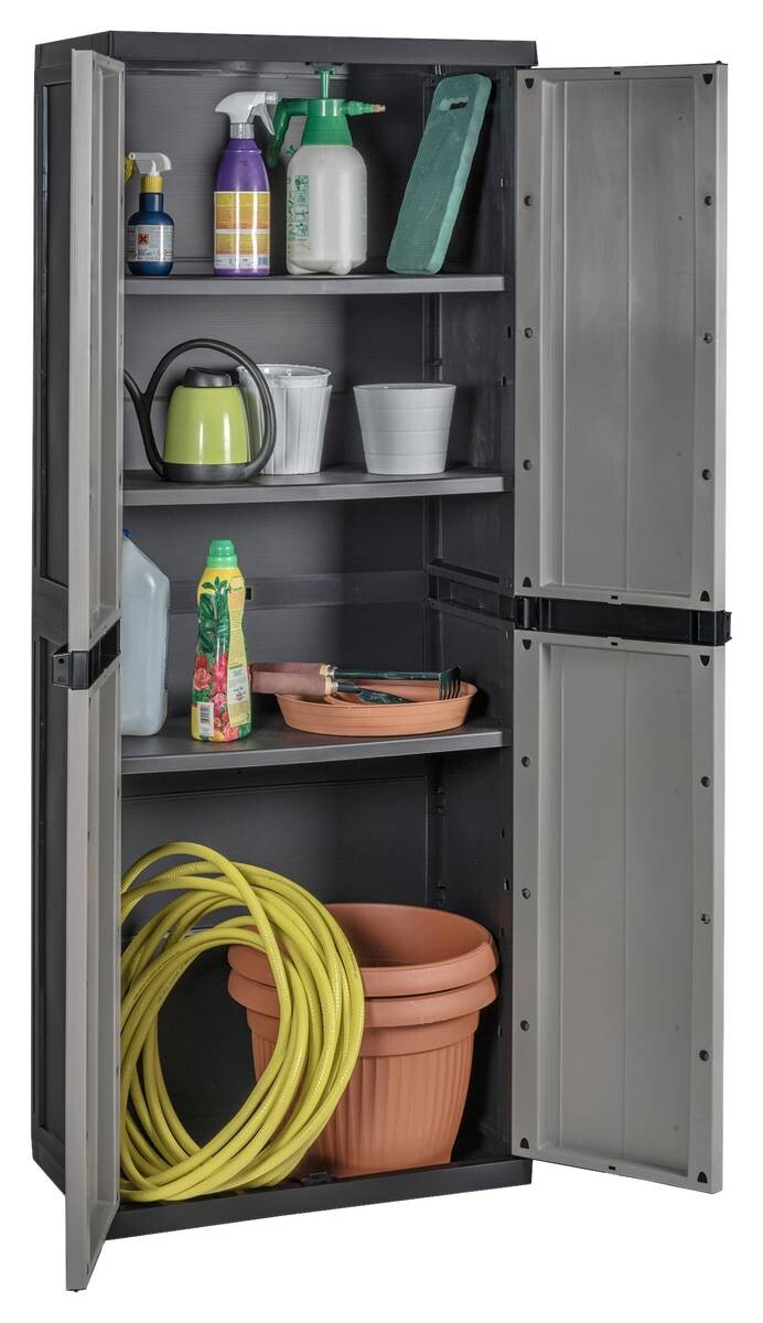 Toomax Plastic Cabinet Gray W/H/D: approx. 64x165x37 cm