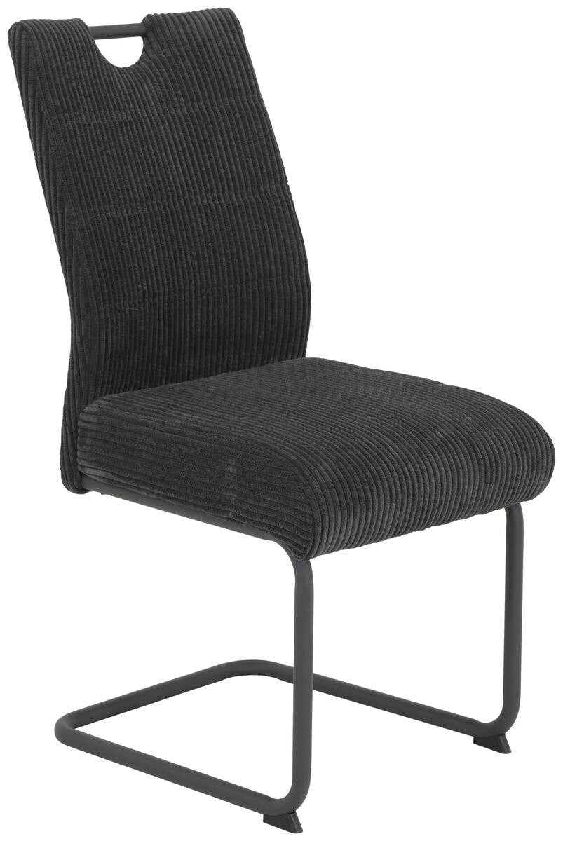 Cantilever Chair Merkur Anthracite Microfiber W/H/D: approx. 47x99x63 cm