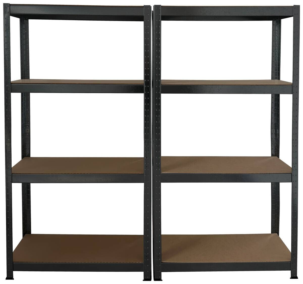Heavy-Duty Shelving Unit Set of 2 Black W/H/D: approx. 160x160x40 cm