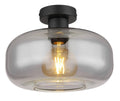 GLOBO Ceiling Light Giuseppe Black Metal H/D: approx. 20.5x28 cm E27 1-Light