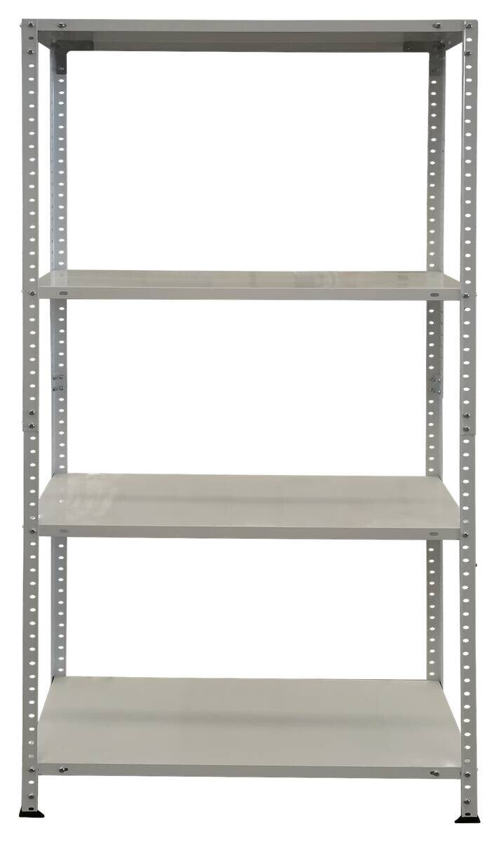 Metal Shelving Unit White W/H/D: approx. 75x150x30 cm