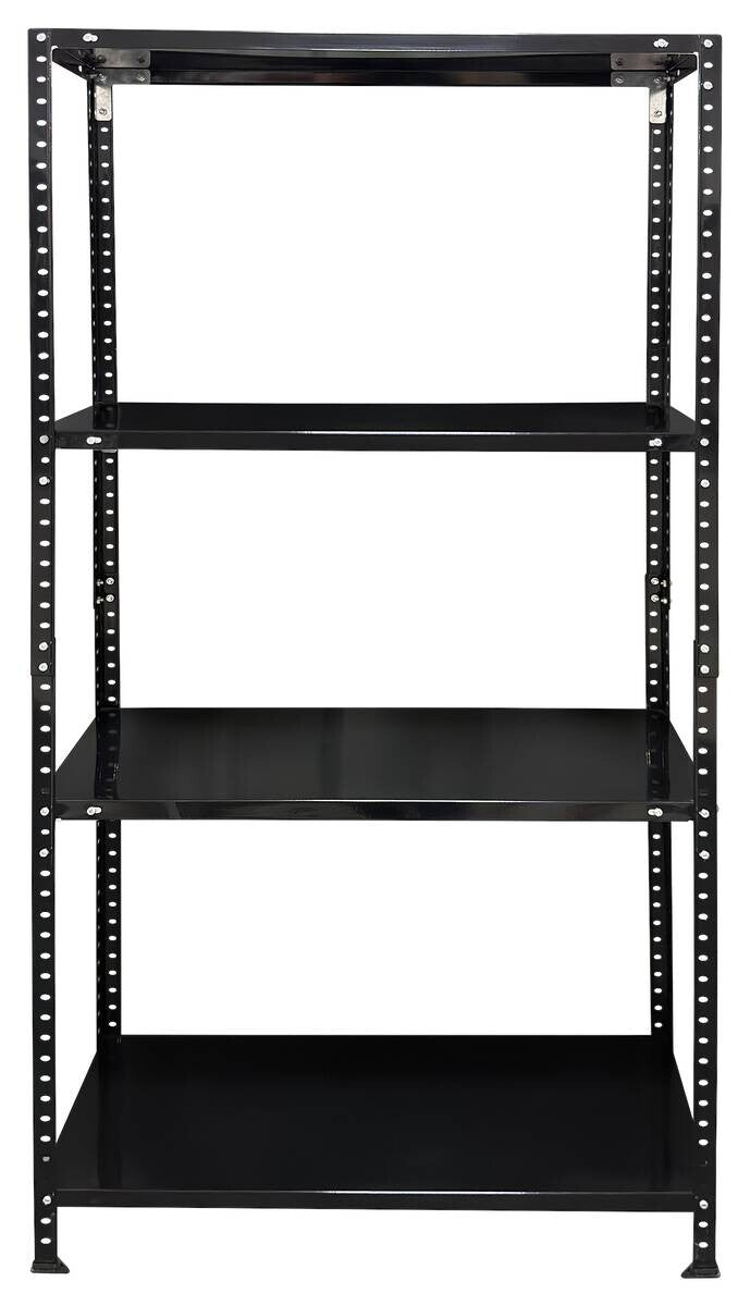 Metal Shelving Unit Black W/H/D: approx. 75x150x30 cm