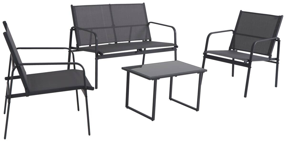 POCOline Garden Furniture Set Lille Dark Gray Steel Tube