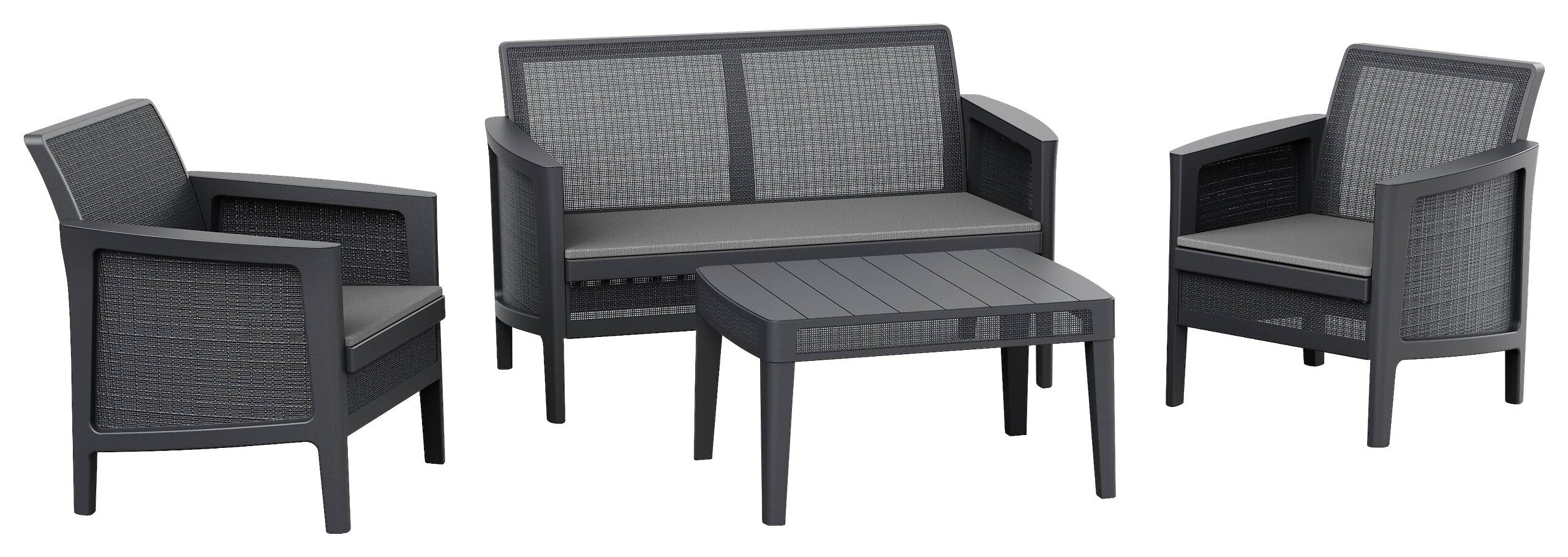Jardin Garden Furniture Set Atlas Graphite Plastic