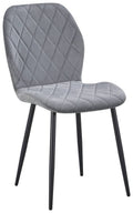 Chair Zoe Gray Velvet-Look W/H/D: approx. 45x85x58 cm